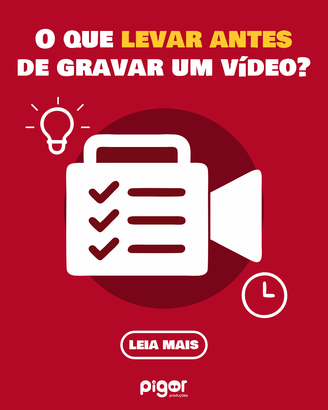 O que levar antes de gravar um vídeo profissional